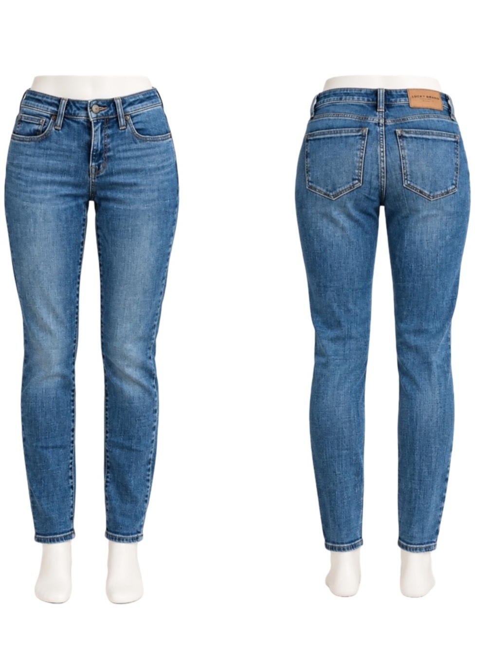 Luck Brand Medium Wash Blue Denim Low Rise Skinny Lolita Jeans Size 4/27